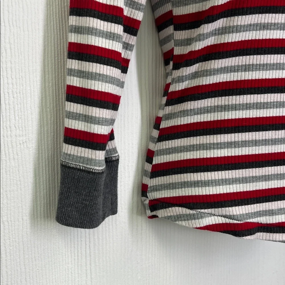 Free People - Good On You Striped Thermal Rose Quarter Sleeve Top Size Small - Picture 4 of 10